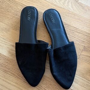 Abound Women's Elegant Black Velvet Mules